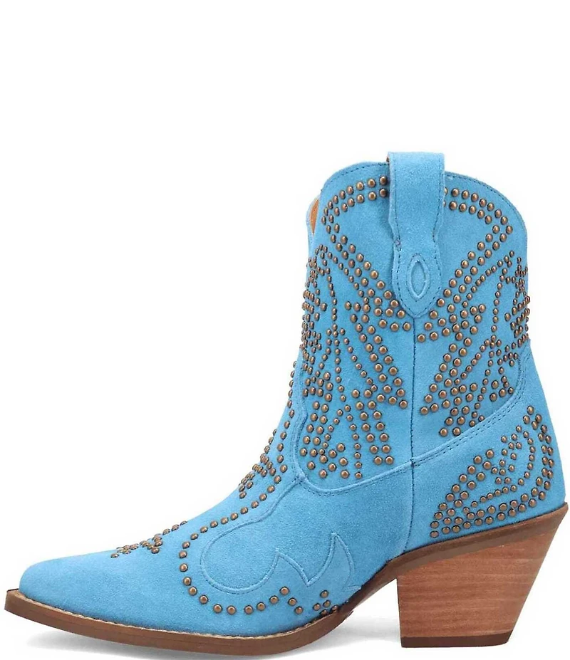 Dingo Seein' Stars Studded Suede Western Booties