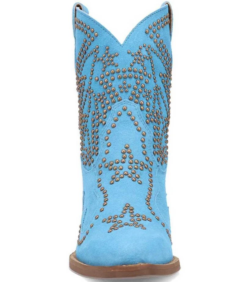 Dingo Seein' Stars Studded Suede Western Booties