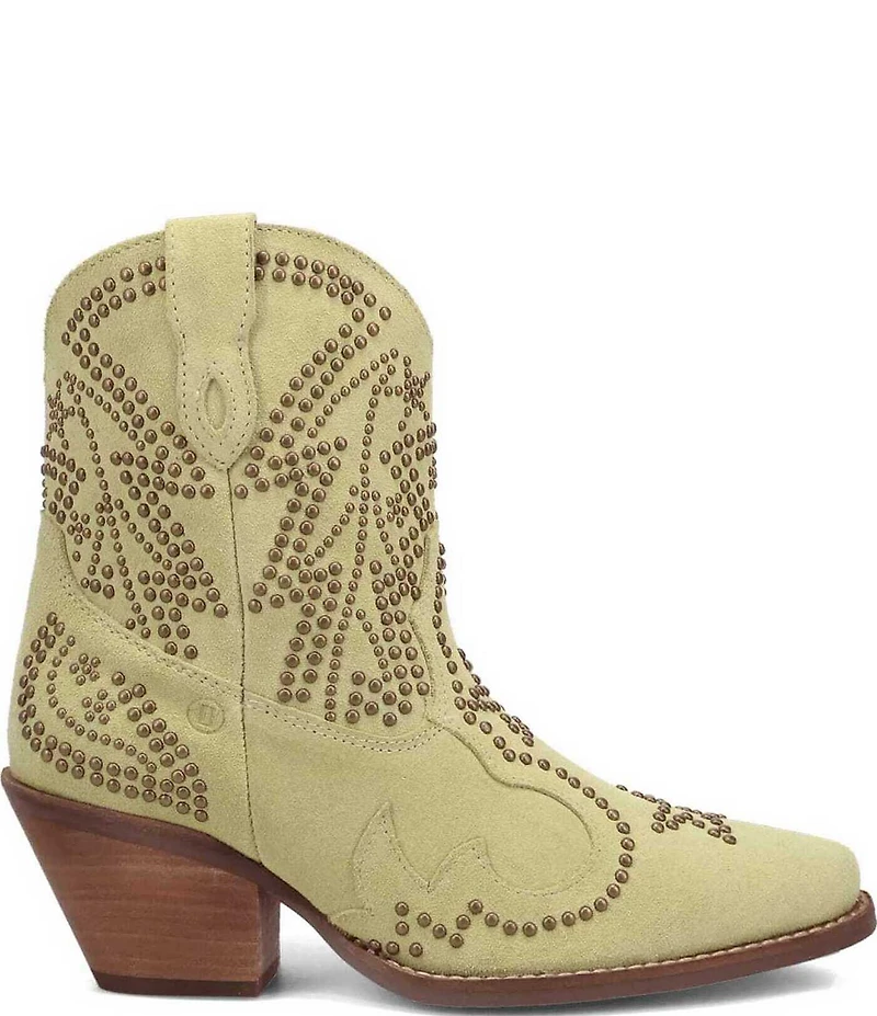 Dingo Seein' Stars Studded Suede Western Booties