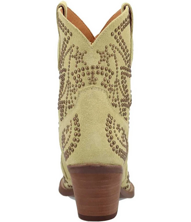 Dingo Seein' Stars Studded Suede Western Booties