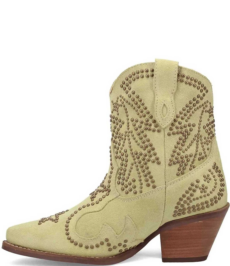 Dingo Seein' Stars Studded Suede Western Booties