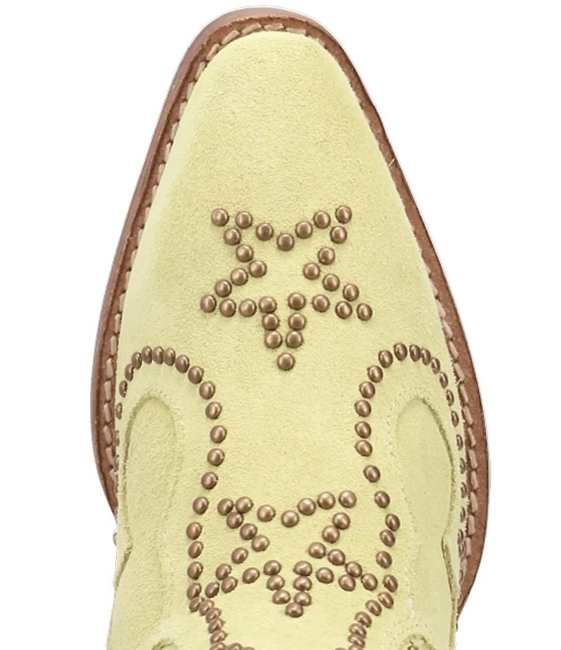 Dingo Seein' Stars Studded Suede Western Booties