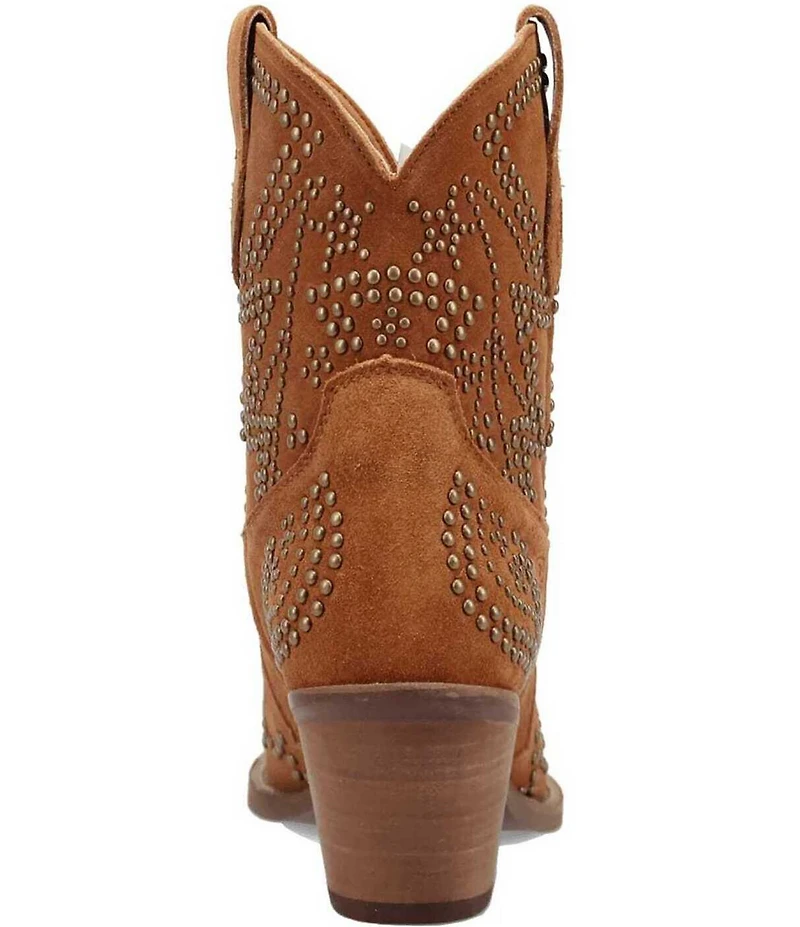 Dingo Seein' Stars Studded Suede Western Booties