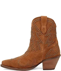 Dingo Seein' Stars Studded Suede Western Booties
