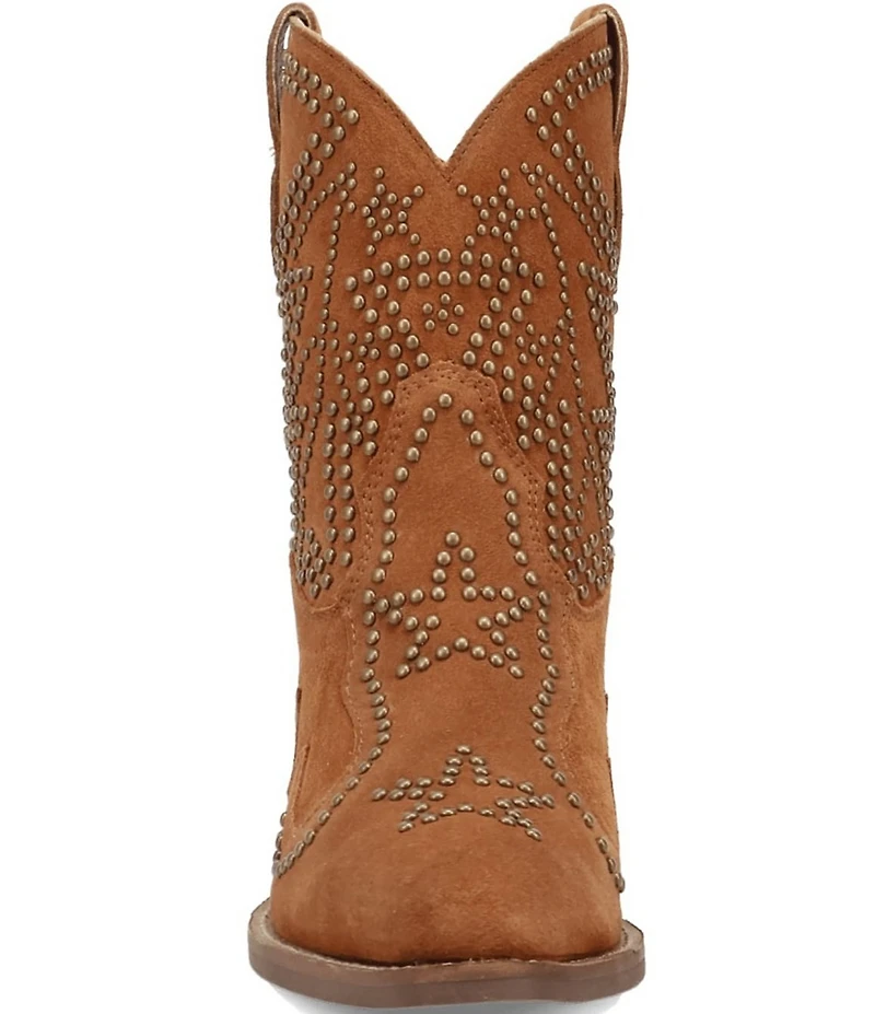 Dingo Seein' Stars Studded Suede Western Booties