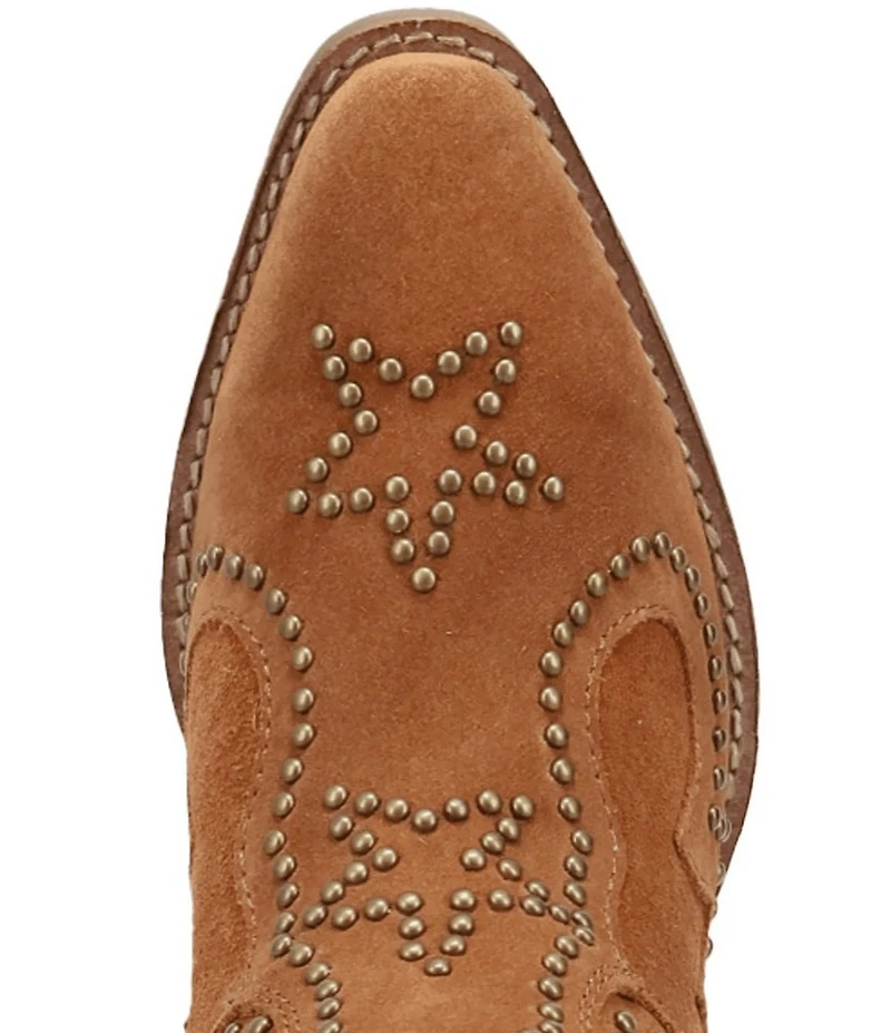 Dingo Seein' Stars Studded Suede Western Booties