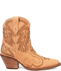 Dingo Seein' Stars Studded Suede Western Booties