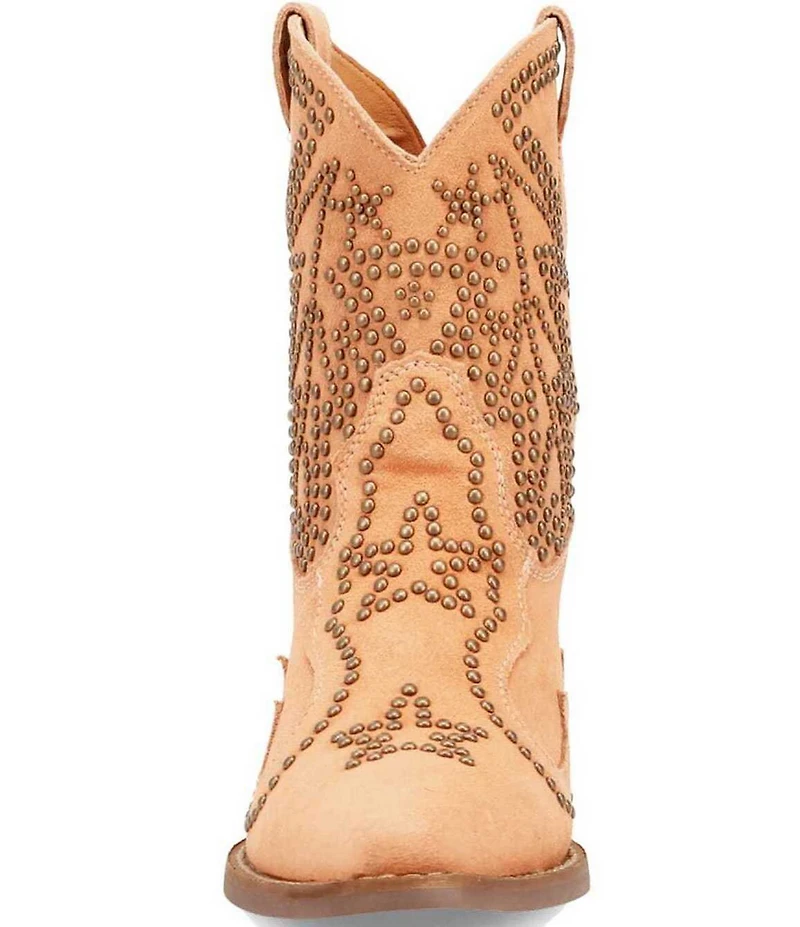 Dingo Seein' Stars Studded Suede Western Booties