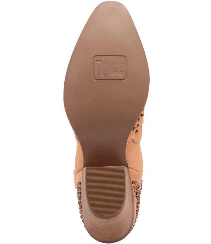 Dingo Seein' Stars Studded Suede Western Booties