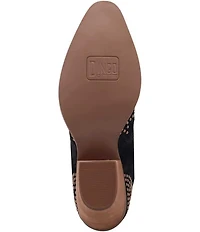 Dingo Seein' Stars Studded Suede Western Booties