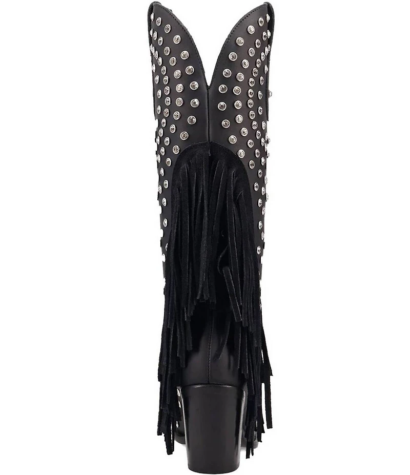 Dingo Show Pony Leather Fringe and Rhinestone Studded Tall Western Boots
