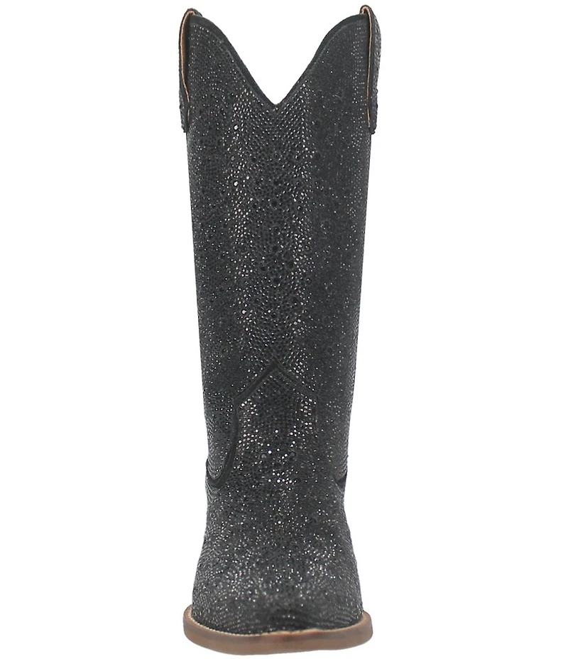 Dingo Silver Dollar Rhinestone Embellished Leather Western Boots