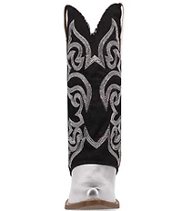Dingo Southern Sass Metallic Leather Denim Shaft Western Tall Boots
