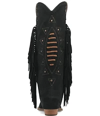 Dingo Spirit Trail Suede Fold Over Fringe Tall Western Boots