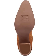 Dingo Star Power Studded Suede Fringe Mid Calf Western Boots