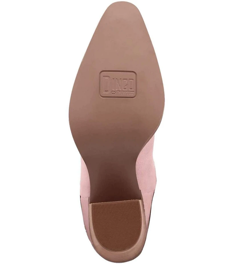 Dingo Star Power Studded Suede Fringe Mid Calf Western Boots