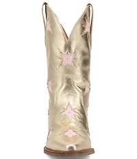 Dingo Starburst Leather Star Cut Out Western Mid Calf Boots