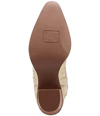 Dingo Starburst Leather Star Cut Out Western Mid Calf Boots