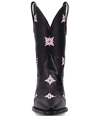 Dingo Starburst Leather Star Cut Out Western Mid Calf Boots
