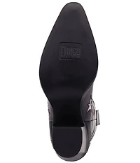 Dingo Starburst Leather Star Cut Out Western Mid Calf Boots