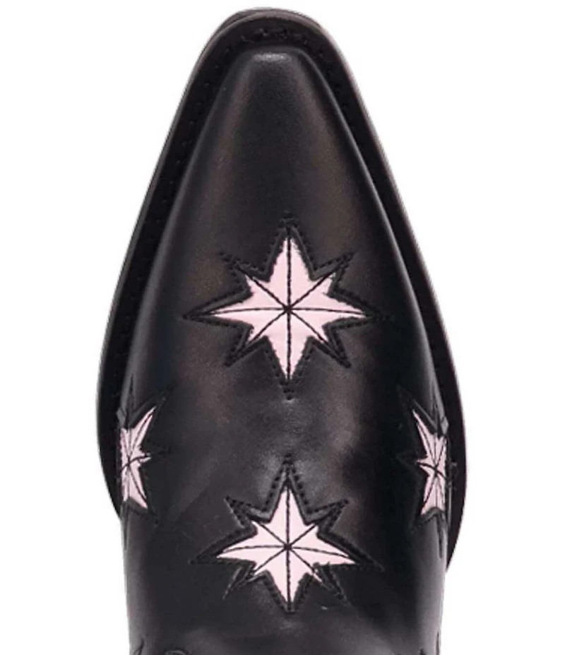 Dingo Starburst Leather Star Cut Out Western Mid Calf Boots