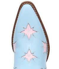 Dingo Starburst Leather Star Cut Out Western Mid Calf Boots