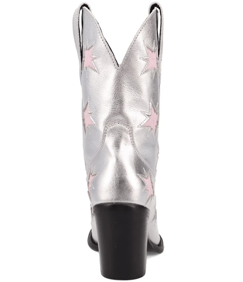 Dingo Starburst Leather Star Cut Out Western Mid Calf Boots
