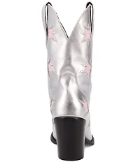 Dingo Starburst Leather Star Cut Out Western Mid Calf Boots