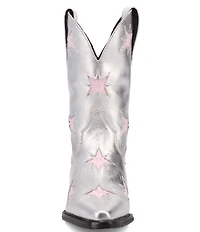 Dingo Starburst Leather Star Cut Out Western Mid Calf Boots