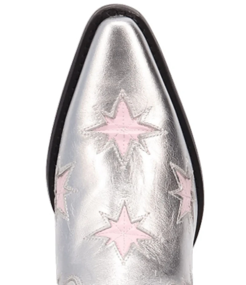 Dingo Starburst Leather Star Cut Out Western Mid Calf Boots