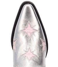 Dingo Starburst Leather Star Cut Out Western Mid Calf Boots
