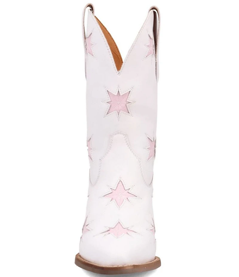 Dingo Starburst Leather Star Cut Out Western Mid Calf Boots