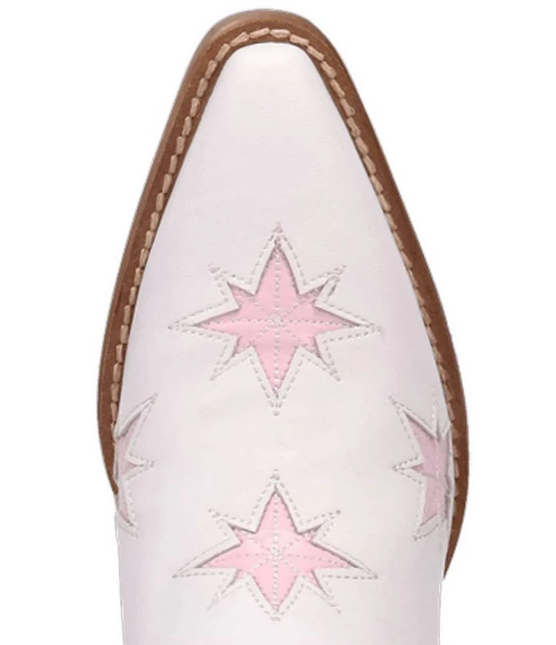 Dingo Starburst Leather Star Cut Out Western Mid Calf Boots