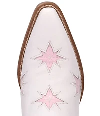 Dingo Starburst Leather Star Cut Out Western Mid Calf Boots