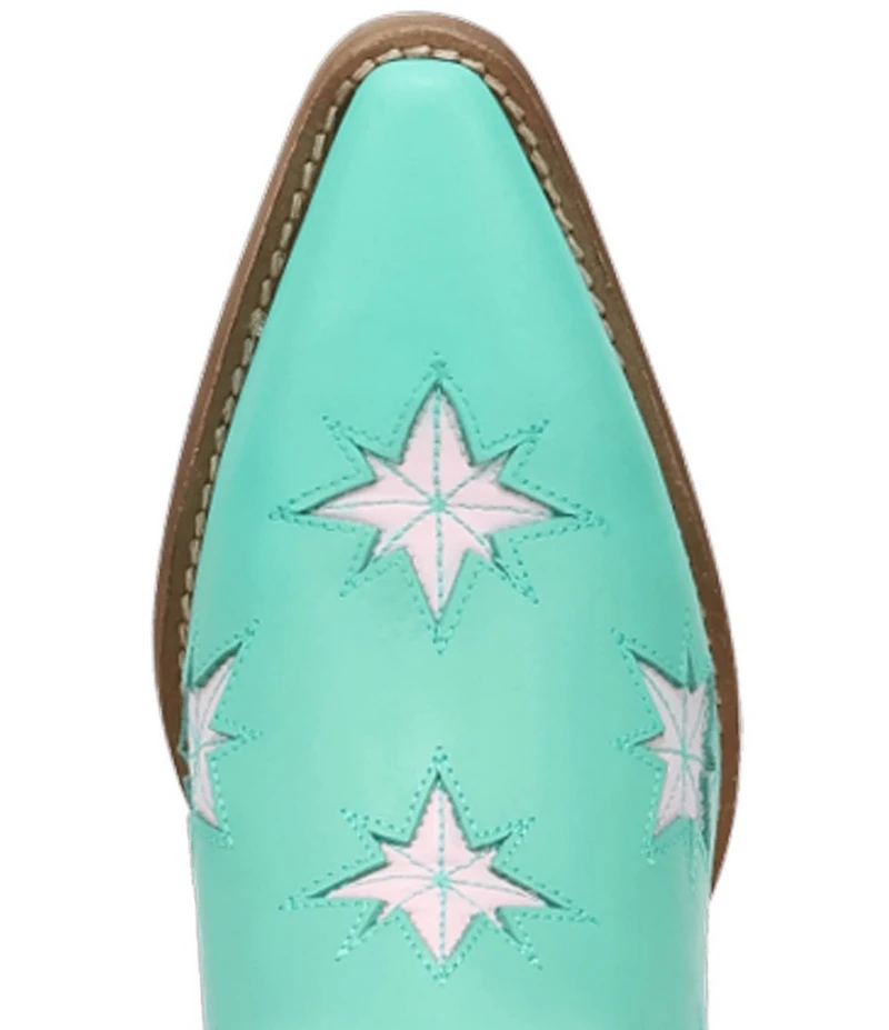 Dingo Starburst Leather Star Cut Out Western Mid Calf Boots