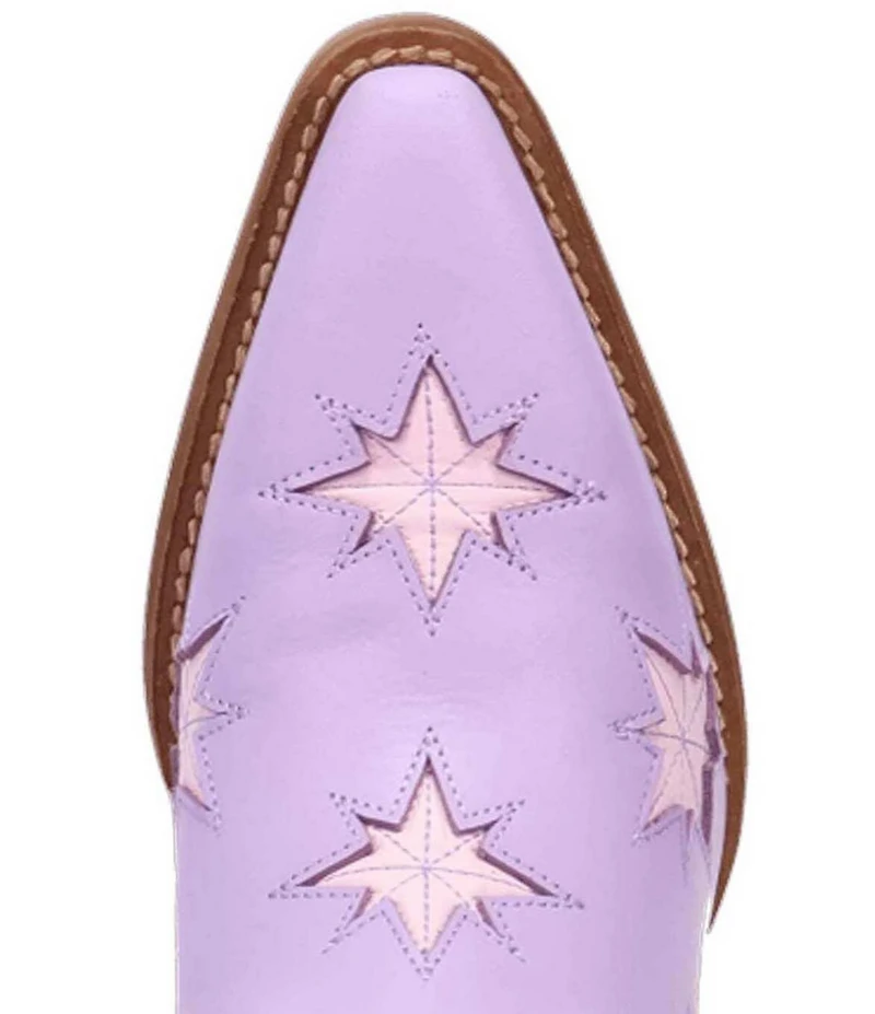 Dingo Starburst Leather Star Cut Out Western Mid Calf Boots