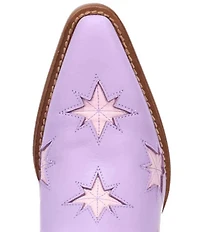 Dingo Starburst Leather Star Cut Out Western Mid Calf Boots