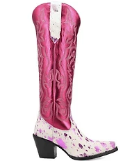 Dingo Take No Bull Calf Hair and Metallic Leather Tall Western Boots
