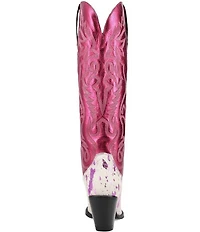 Dingo Take No Bull Calf Hair and Metallic Leather Tall Western Boots