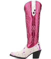 Dingo Take No Bull Calf Hair and Metallic Leather Tall Western Boots
