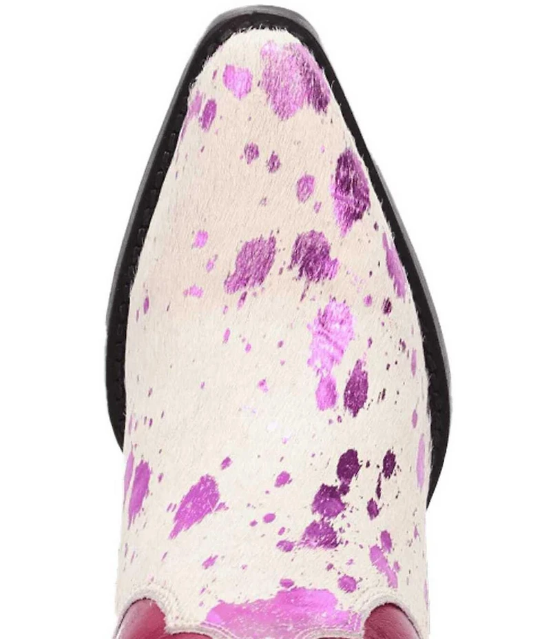 Dingo Take No Bull Calf Hair and Metallic Leather Tall Western Boots