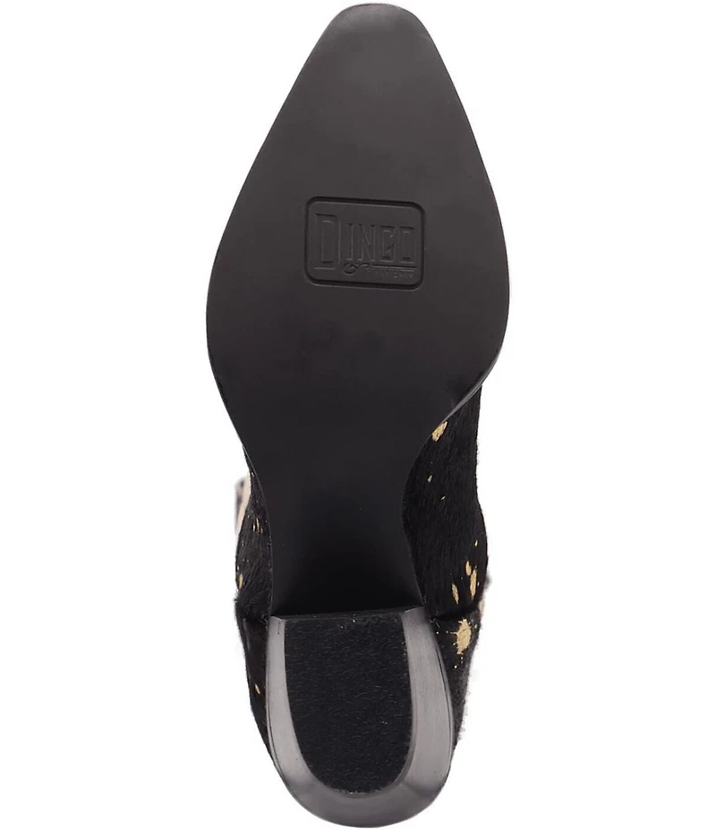 Dingo Take No Bull Calf Hair and Metallic Leather Tall Western Boots