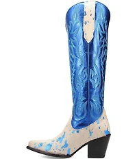 Dingo Take No Bull Calf Hair and Metallic Leather Tall Western Boots
