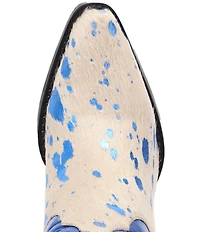 Dingo Take No Bull Calf Hair and Metallic Leather Tall Western Boots