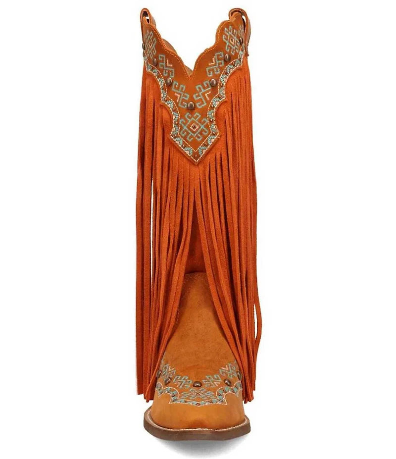 Dingo Tequila Sunrise Leather Fringe Western Boots