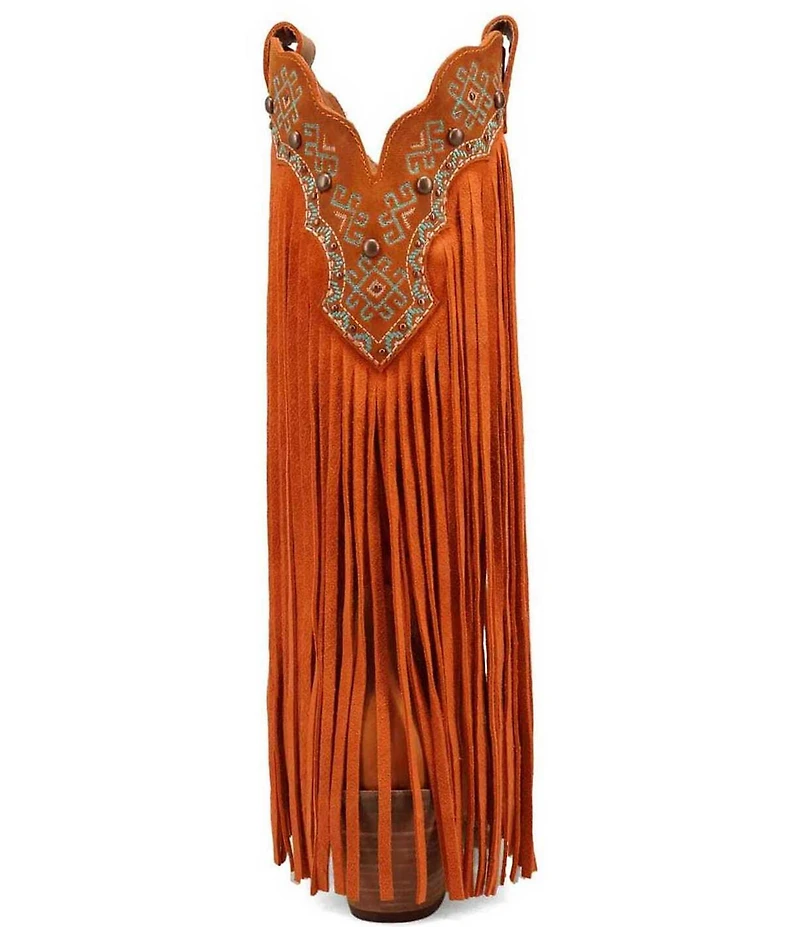 Dingo Tequila Sunrise Leather Fringe Western Boots