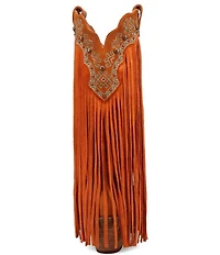 Dingo Tequila Sunrise Leather Fringe Western Boots