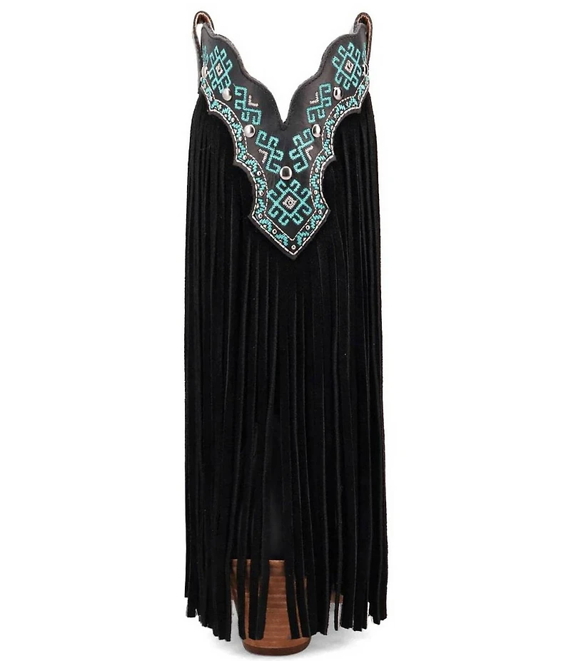 Dingo Tequila Sunrise Leather Fringe Western Boots