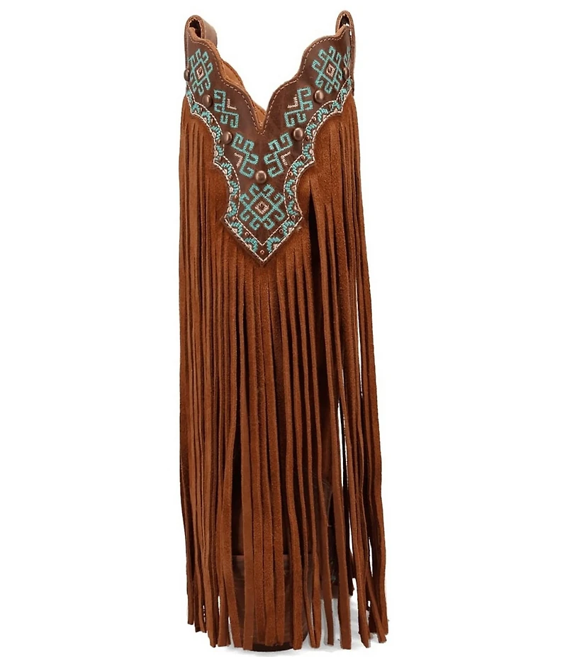 Dingo Tequila Sunrise Leather Fringe Western Boots