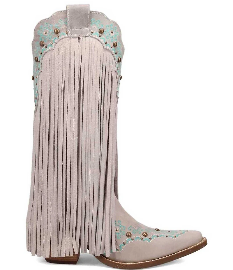 Dingo Tequila Sunrise Leather Fringe Western Boots